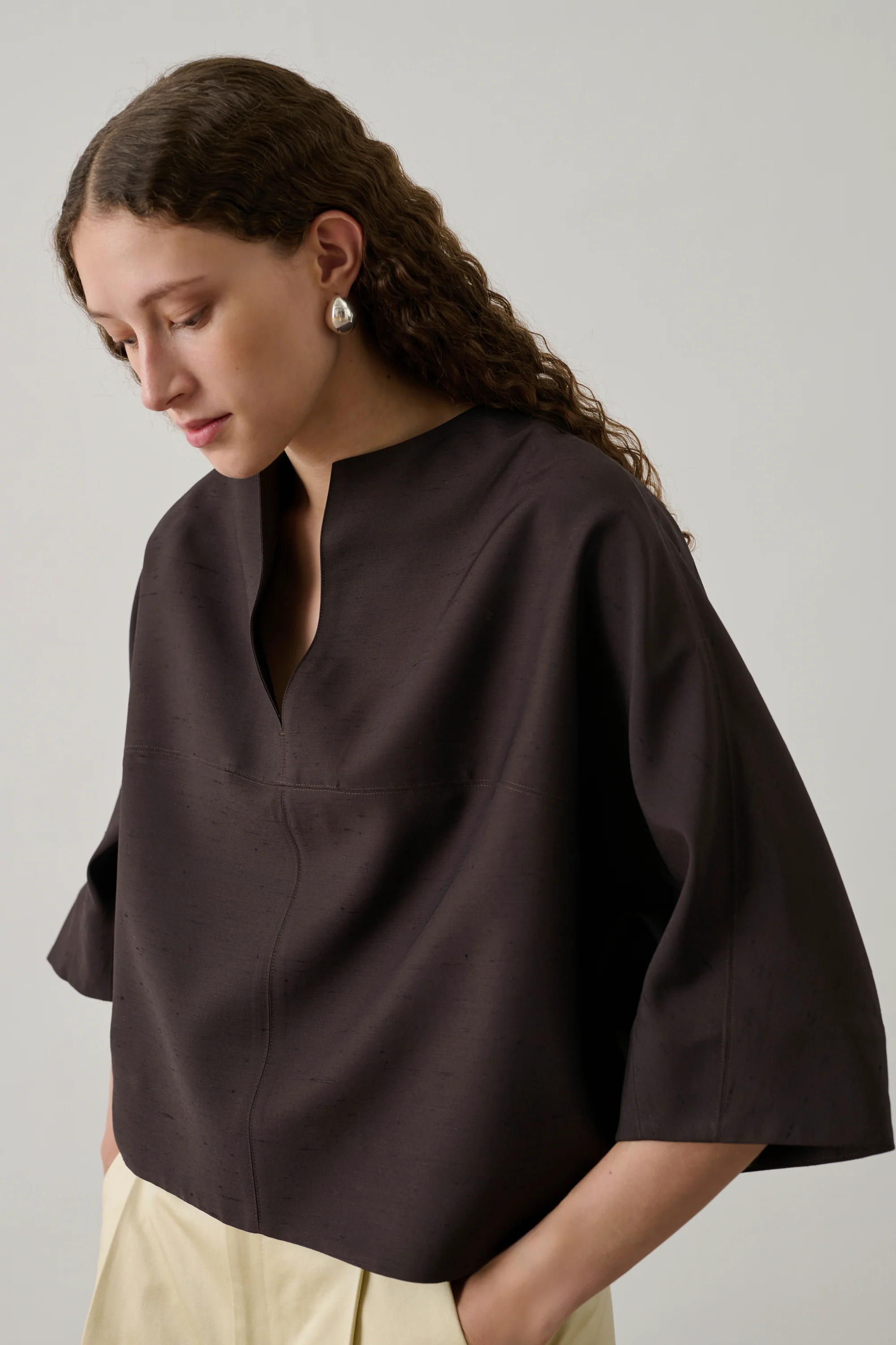 BROWN ILONA BLOUSE - Image 3