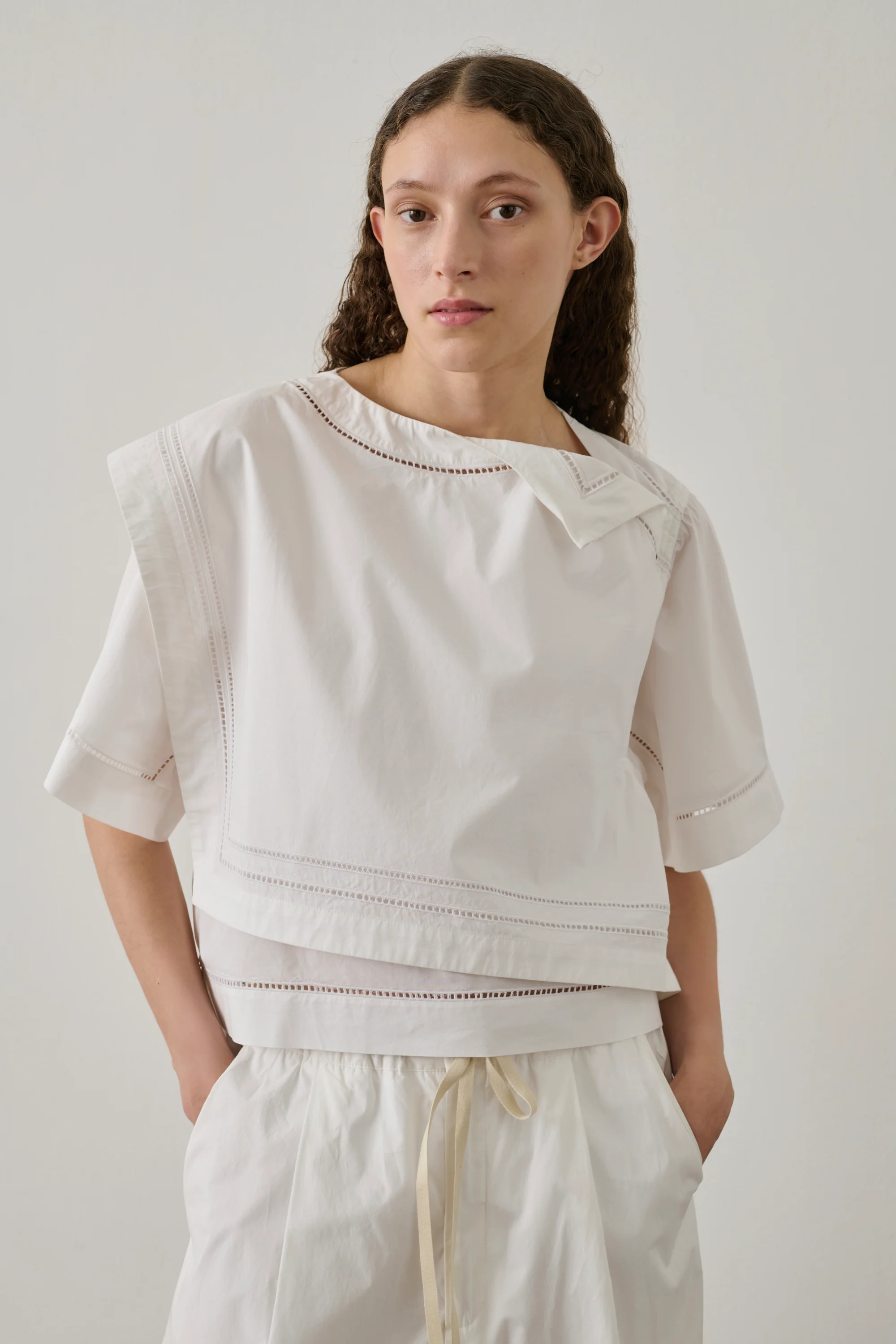 WHITE IRENE BLOUSE - Image 3