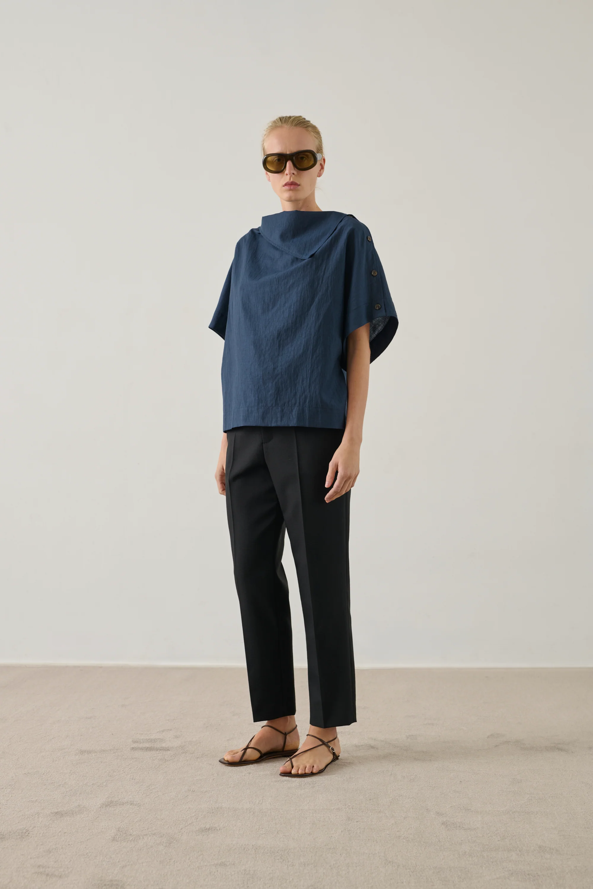 BLUE ISSA BLOUSE