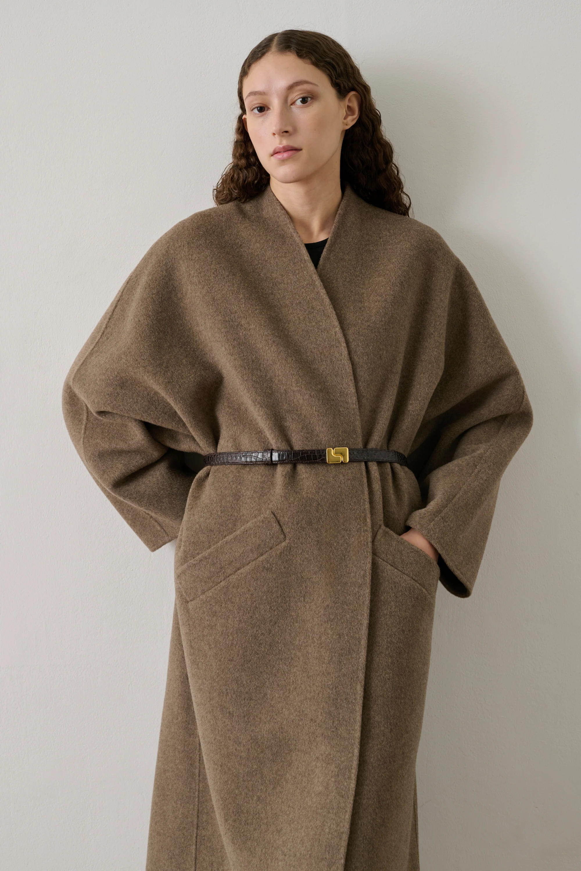BROWN NINON MINI BELT CROCODILE - Image 2