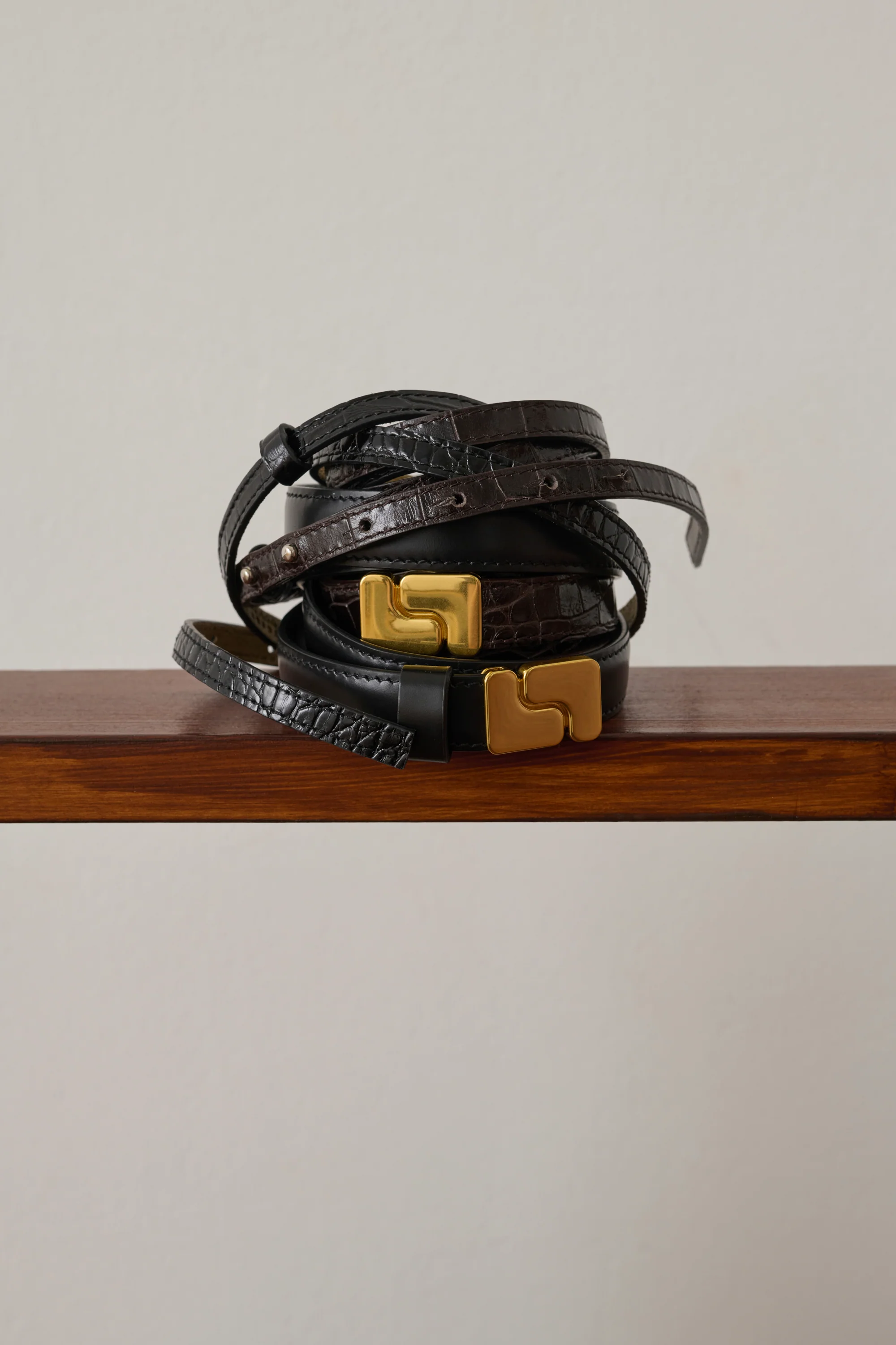 BROWN NINON MINI BELT CROCODILE - Image 3