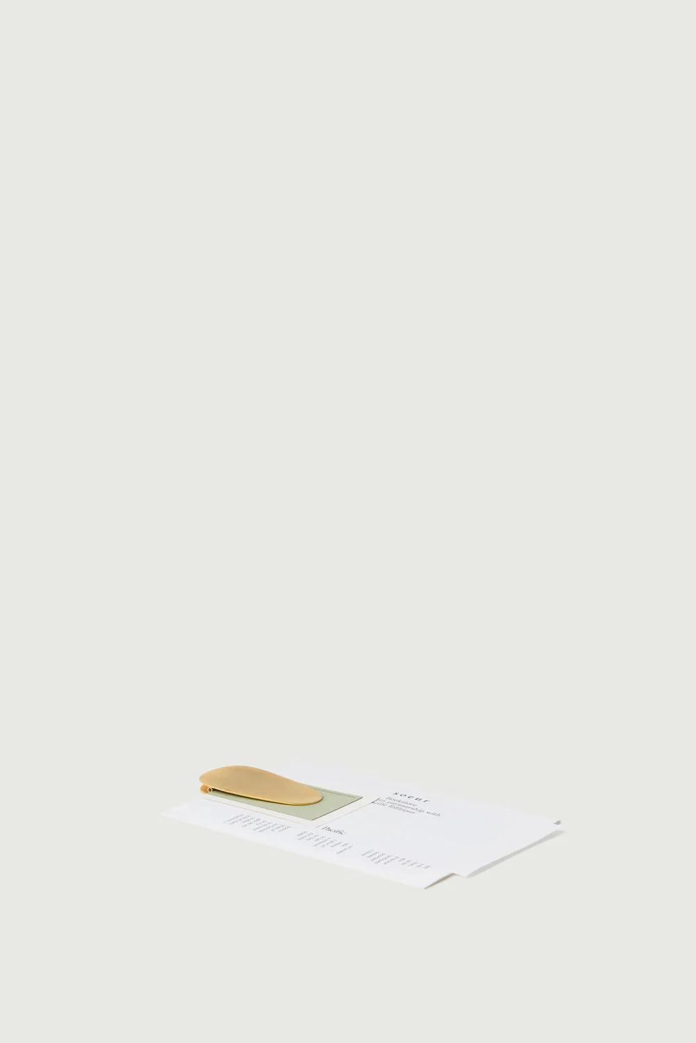 BRASS PLATED MODERNIST PAPERWEIGHT CLIP - Image 3