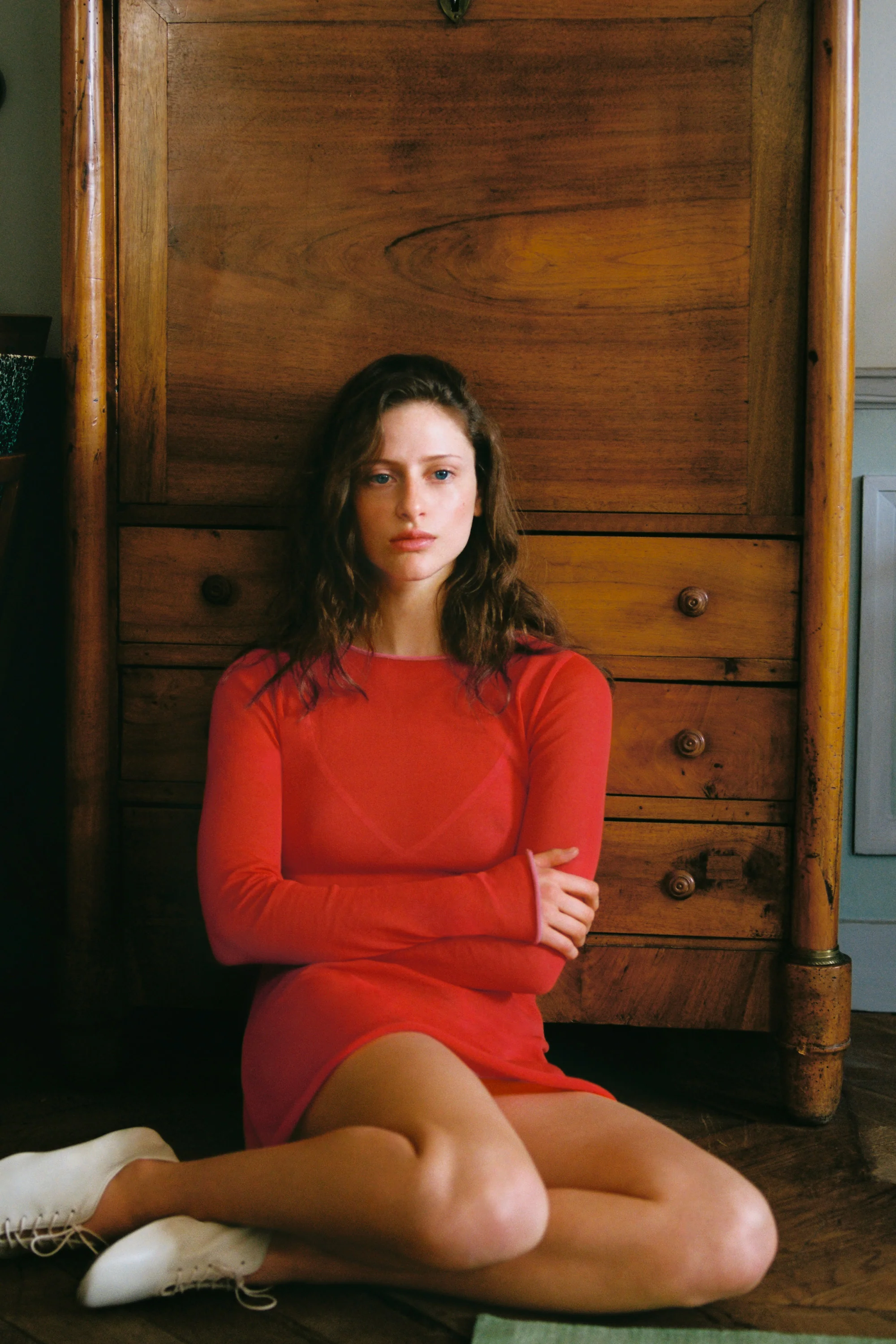 RED IRENE MINI DRESS - Image 6