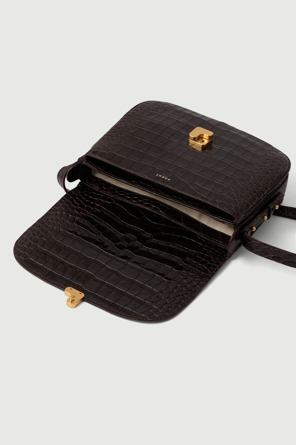 BROWN BELLISSIMA MAXI BAG CROCO - Image 5
