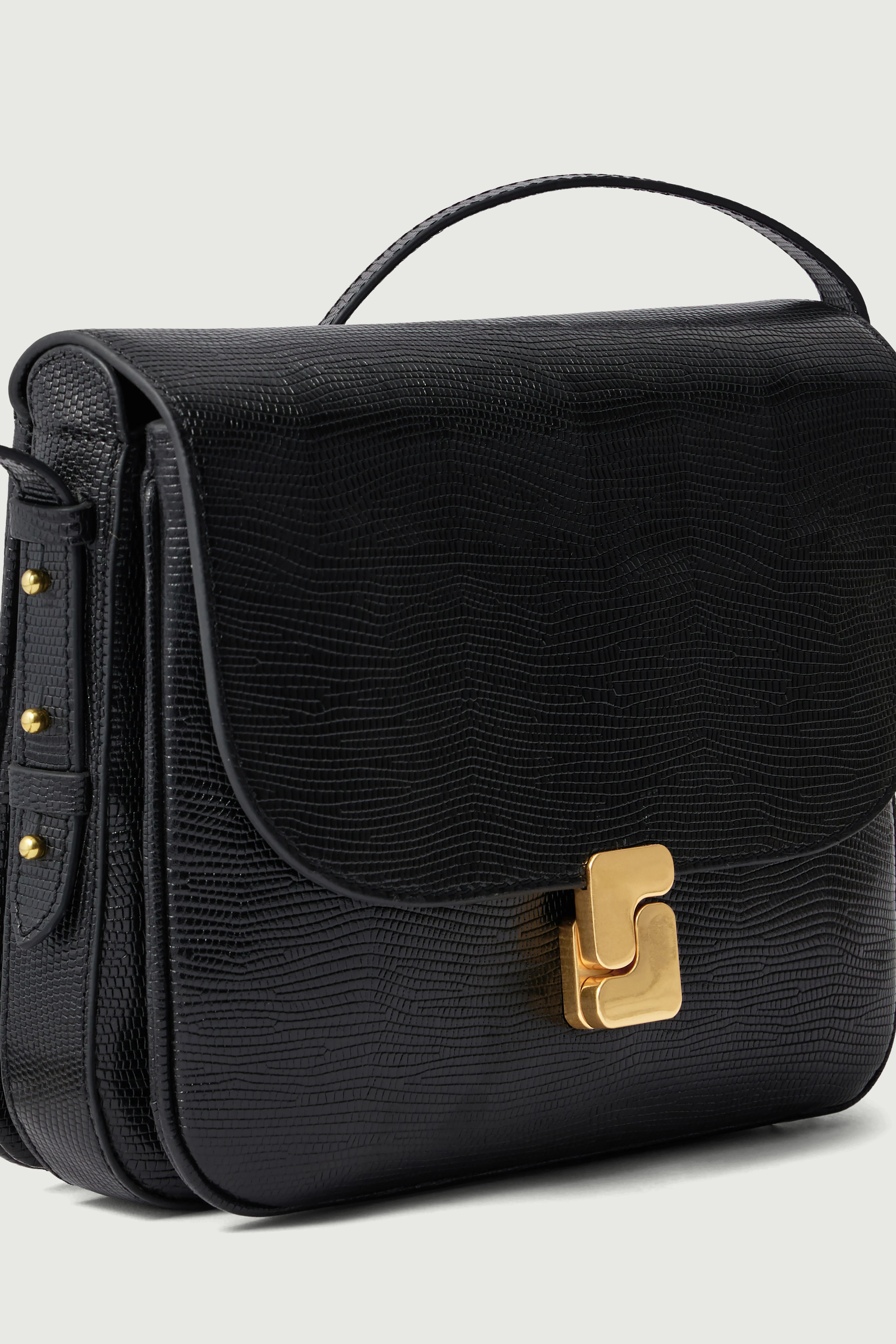 BLACK BELLISSIMA MAXI BAG LIZARD - Image 3