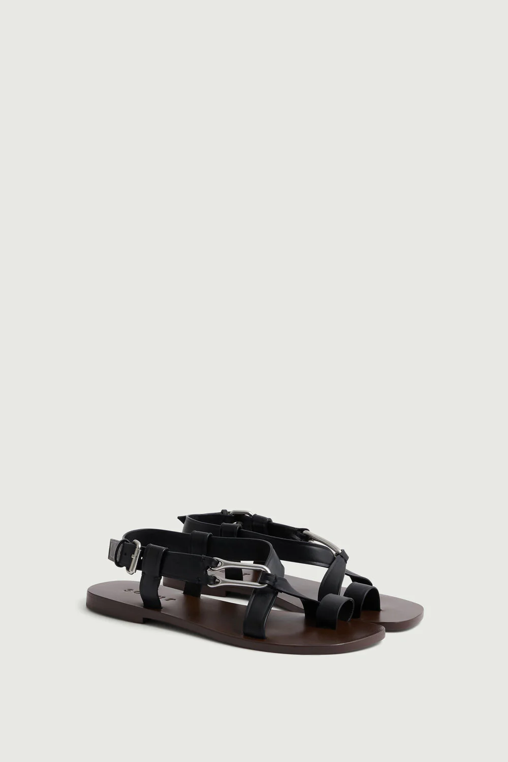 BLACK CORDOUE SANDALS - Image 2