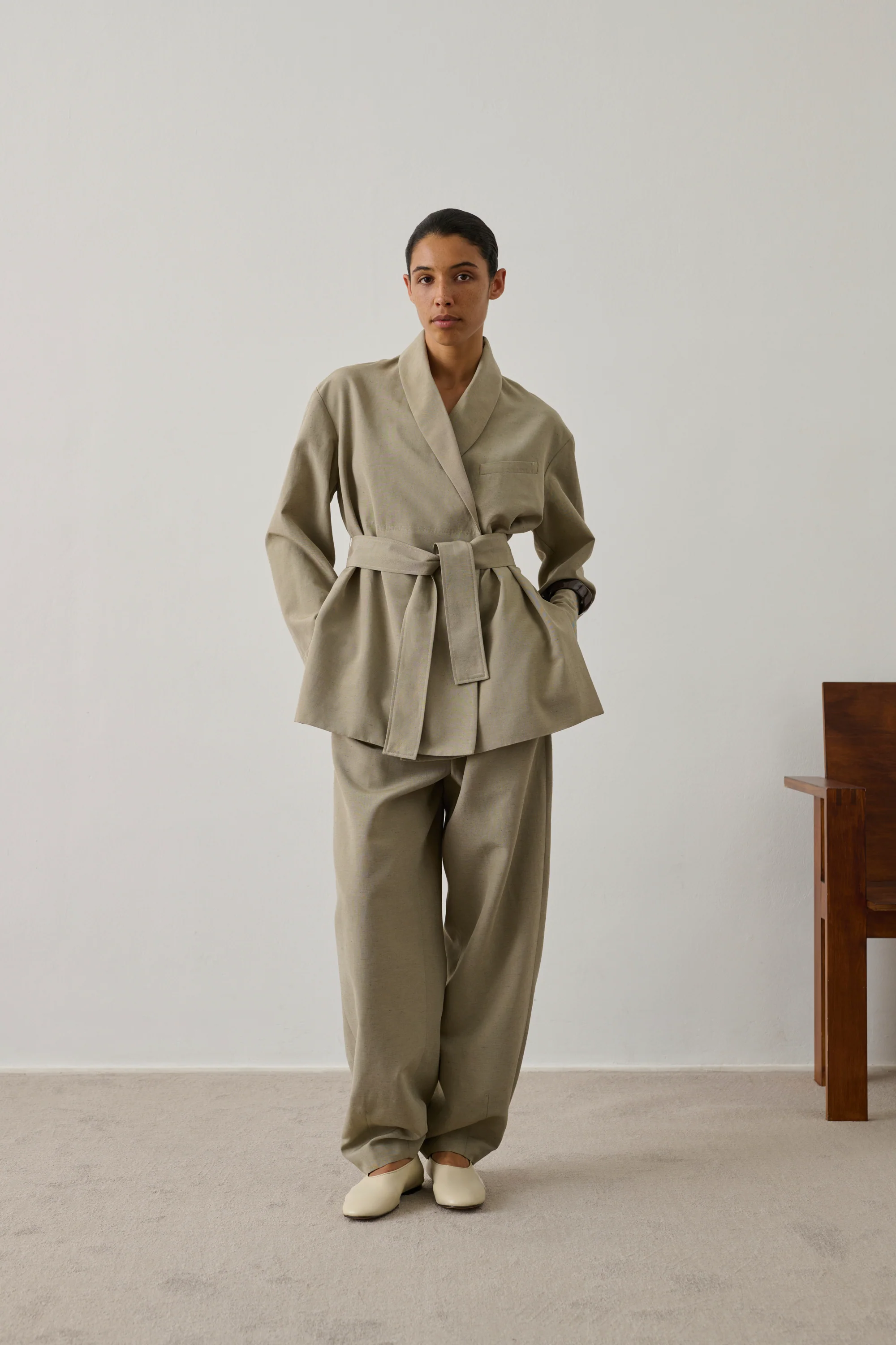 BEIGE COME JACKET - Image 3